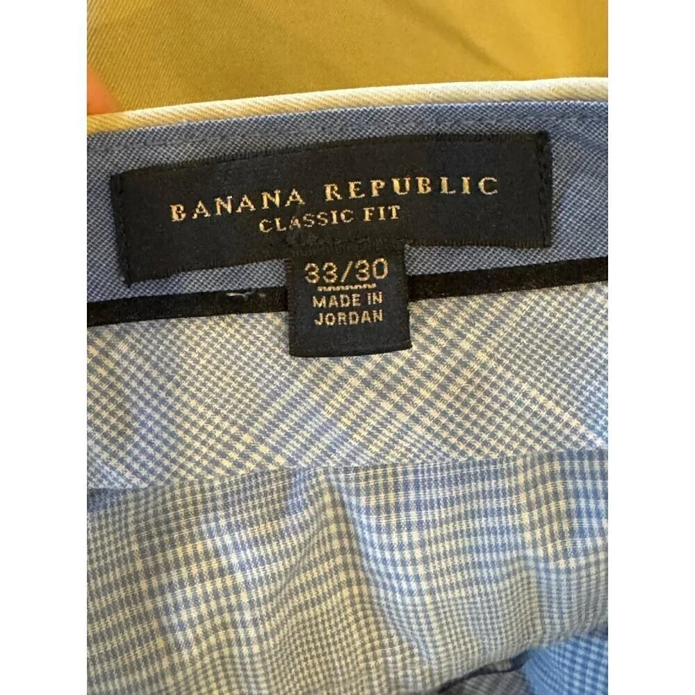 Banana Republic Pants Men 33 X 30 Natural Stone Aiden Classic Fit Straight Chino